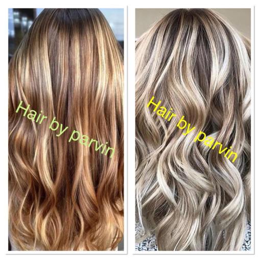 Hair color and highlights